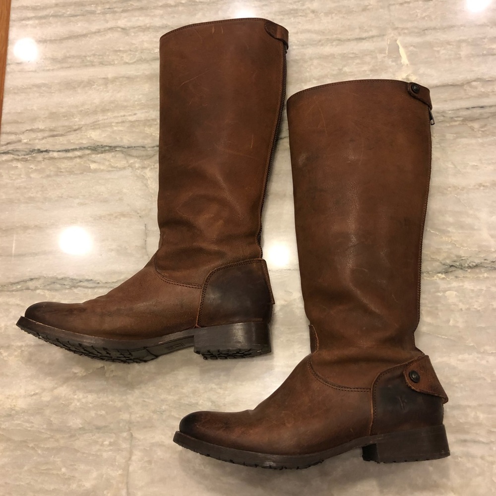 Frye Melissa Lug Leather Boots